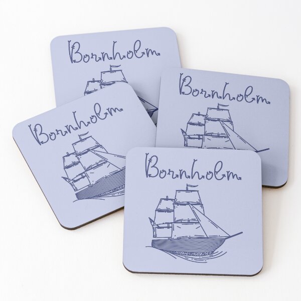 Item preview, Bornholm Baltic Sea island vacation blue sailing ship designed and sold by Denis Rösler.