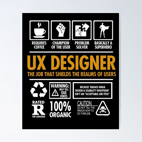 Item preview, UX Designer Funny Job designed and sold by Nerd Shizzle.