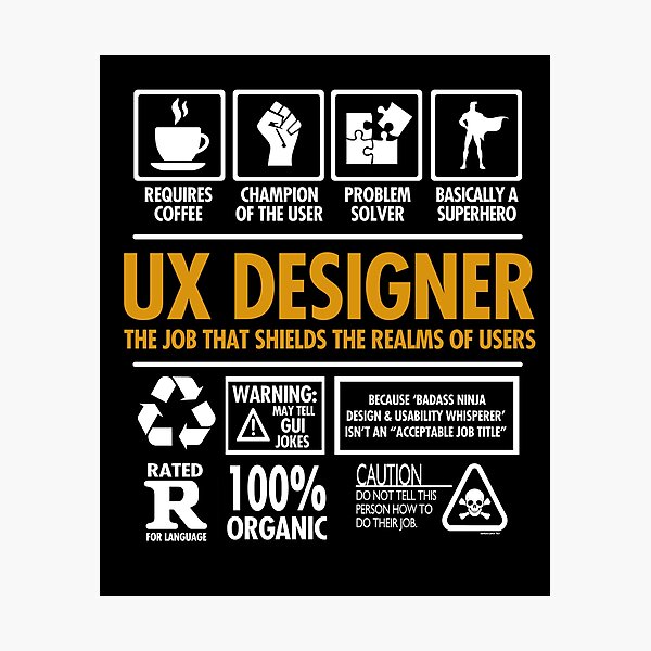Item preview, UX Designer Funny Job designed and sold by Nerd Shizzle.