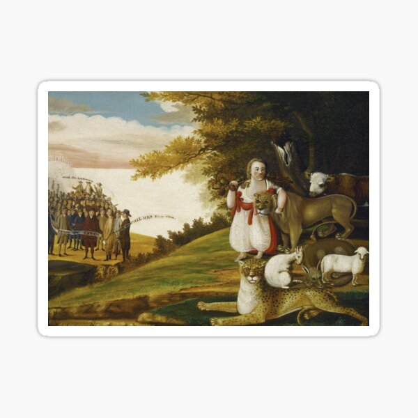 Item preview, Edward Hicks - A Peaceable Kingdom With Quakers Bearing Banners designed and sold by artcenter.