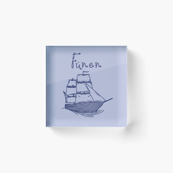 Item preview, Funen Baltic Sea island vacation with blue sailing ship designed and sold by Denis Rösler.