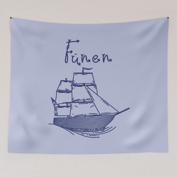 Item preview, Funen Baltic Sea island vacation with blue sailing ship designed and sold by Denis Rösler.