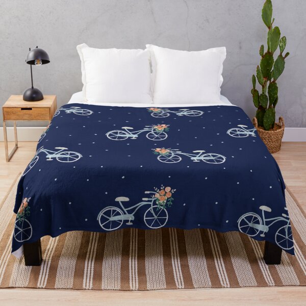 Item preview, Blue bike with pink flowers pattern designed and sold by Brigidmalloy.