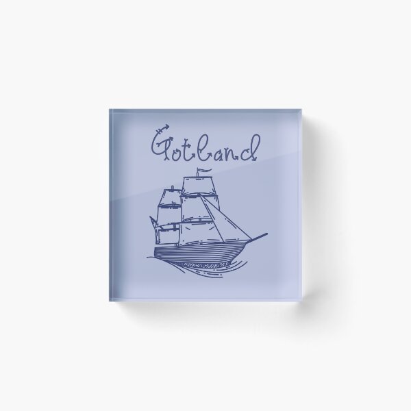 Item preview, Gotland baltic sea island vacation with blue sailing ship designed and sold by Denis Rösler.