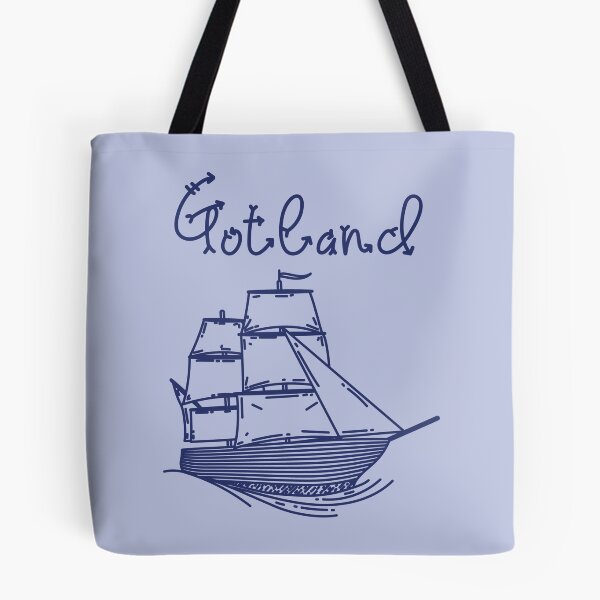 Item preview, Gotland baltic sea island vacation with blue sailing ship designed and sold by Denis Rösler.