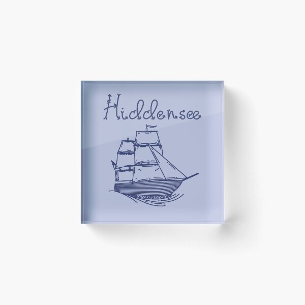Item preview, Hiddensee Baltic Sea island vacation blue sailing ship designed and sold by Denis Rösler.