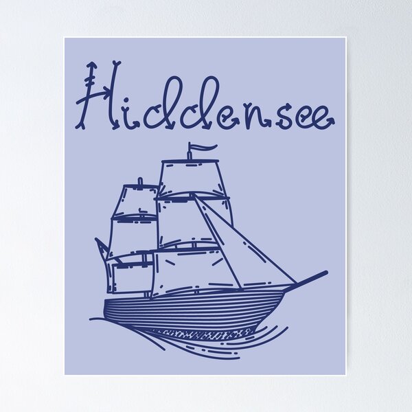 Item preview, Hiddensee Baltic Sea island vacation blue sailing ship designed and sold by Denis Rösler.