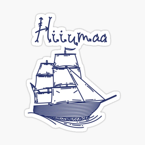 Item preview, Hiiumaa Baltic Sea island vacation with blue sailing ship designed and sold by Denis Rösler.