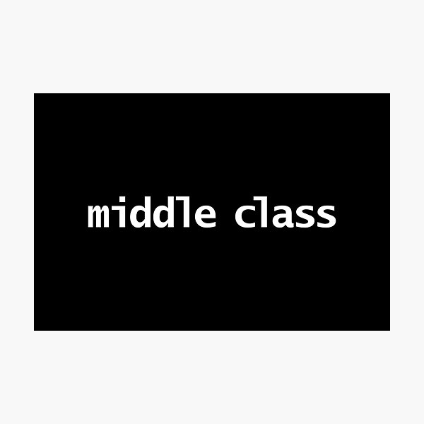 Item preview, Middle Class Typography White Text designed and sold by ellenhenry.