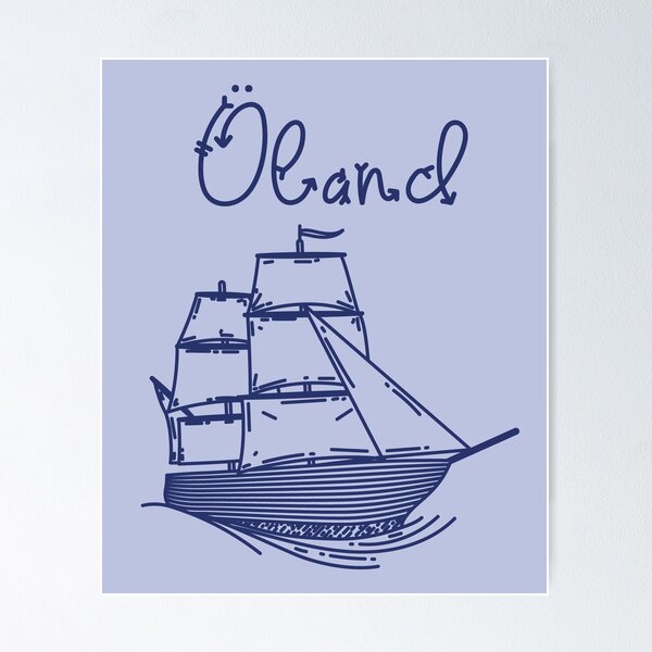 Item preview, Oland Baltic Sea island vacation with blue sailing ship designed and sold by Denis Rösler.
