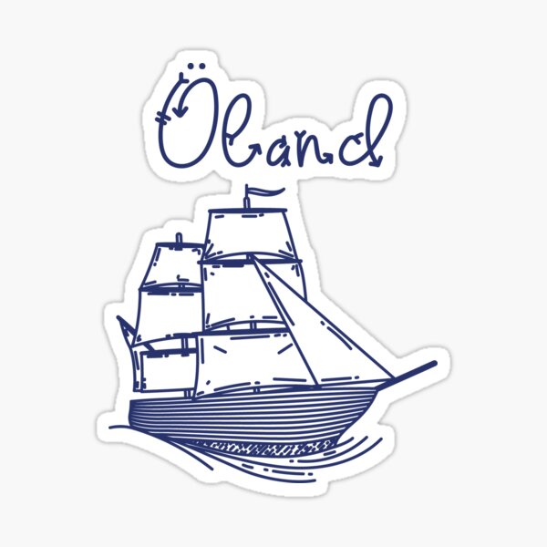 Item preview, Oland Baltic Sea island vacation with blue sailing ship designed and sold by Denis Rösler.