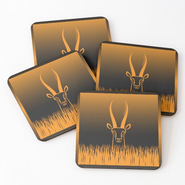 Gazelle In The Sunset | Twenty Four Wild Coasters (Set of 4)
