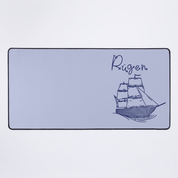 Item preview, Rügen Baltic Sea island vacation with blue sailing ship designed and sold by Denis Rösler.