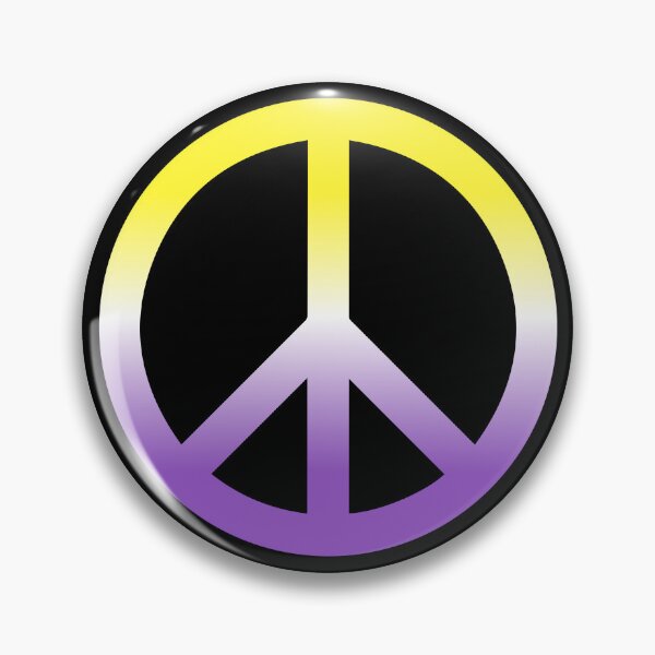 Item preview, Non Binary Peace Sign designed and sold by Pridish.