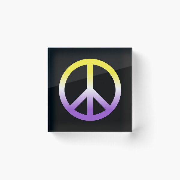 Item preview, Non Binary Peace Sign designed and sold by Pridish.