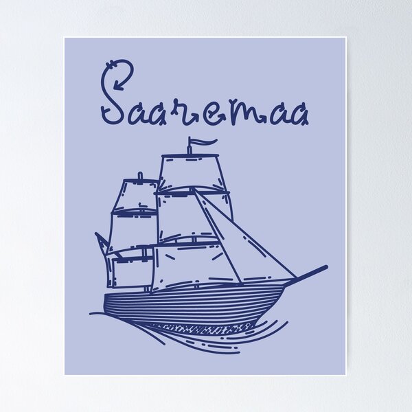 Item preview, Saaremaa Baltic Sea island vacation blue sailing ship designed and sold by Denis Rösler.