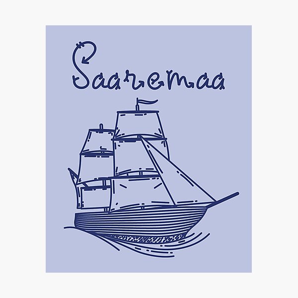 Item preview, Saaremaa Baltic Sea island vacation blue sailing ship designed and sold by Denis Rösler.