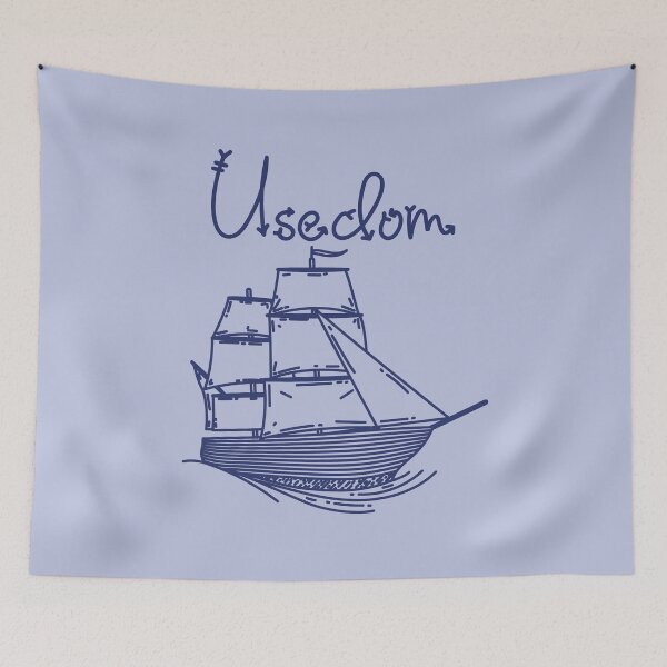 Item preview, Usedom Baltic Sea island vacation with blue sailing ship designed and sold by Denis Rösler.