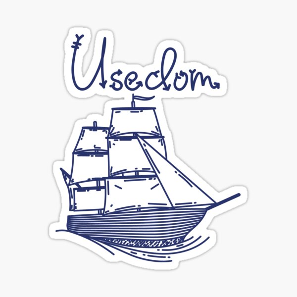Artikel-Vorschau von Usedom Ostsee Insel Urlaub mit blauem Segelschiff, designt und verkauft von Denis Rösler.