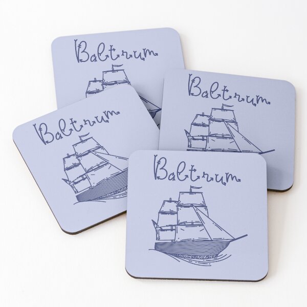 Item preview, Baltrum vacation North Sea island blue sailing ship designed and sold by Denis Rösler.