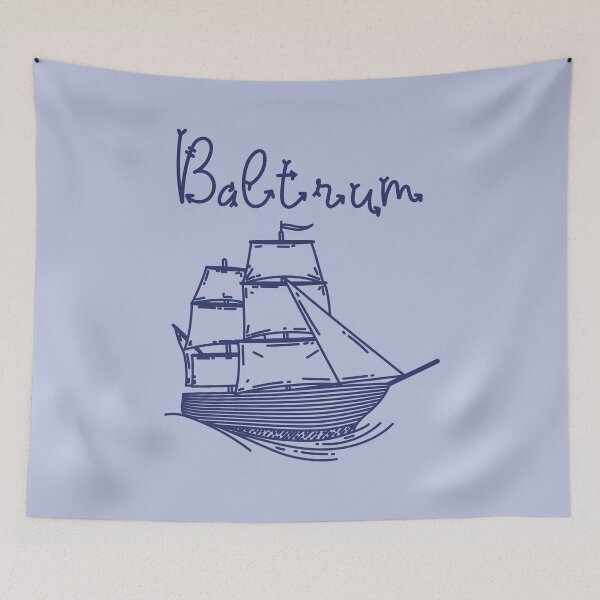 Item preview, Baltrum vacation North Sea island blue sailing ship designed and sold by Denis Rösler.