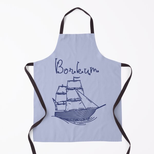 Item preview, Borkum island North Sea with blue sailing ship designed and sold by Denis Rösler.