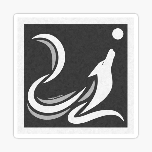 Wolf Howling At The Moon | Twenty Four Wild Sticker