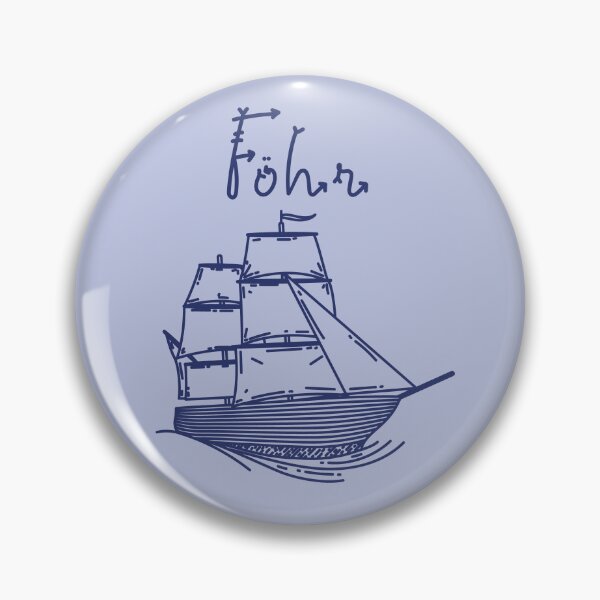 Item preview, Foehr vacation North Sea island with blue sailing ship designed and sold by Denis Rösler.