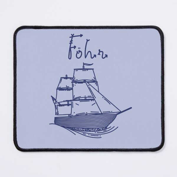 Item preview, Foehr vacation North Sea island with blue sailing ship designed and sold by Denis Rösler.