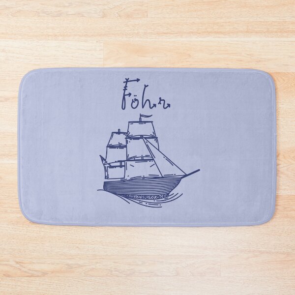 Item preview, Foehr vacation North Sea island with blue sailing ship designed and sold by Denis Rösler.