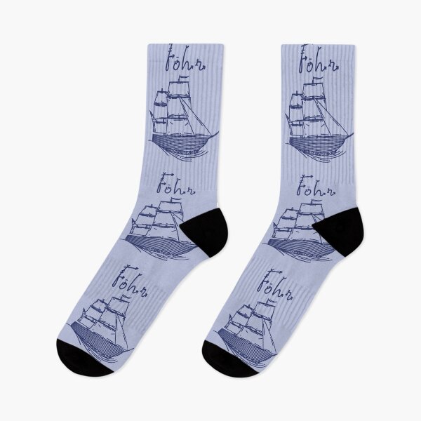 Item preview, Foehr vacation North Sea island with blue sailing ship designed and sold by Denis Rösler.