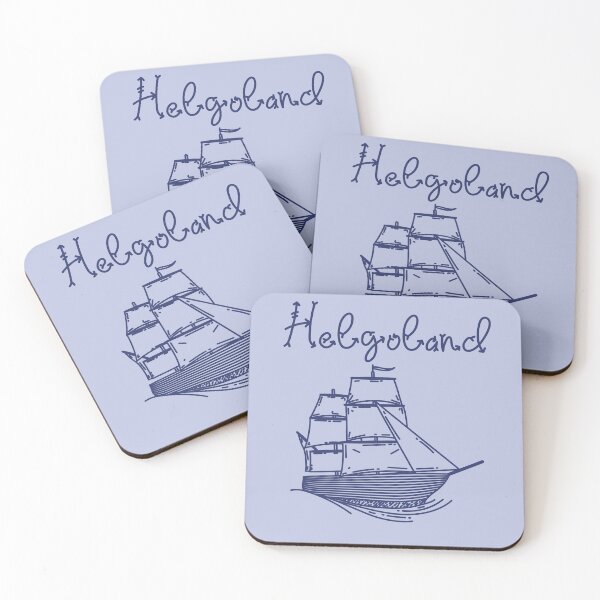 Item preview, Helgoland vacation North Sea island blue sailing ship designed and sold by Denis Rösler.