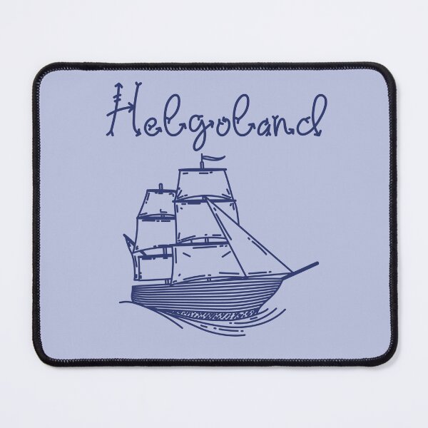 Item preview, Helgoland vacation North Sea island blue sailing ship designed and sold by Denis Rösler.