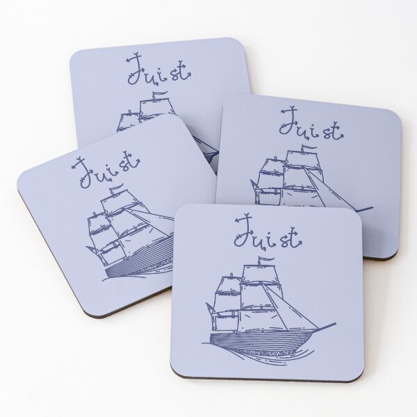 Item preview, Juist holiday North Sea island blue sailing ship designed and sold by Denis Rösler.