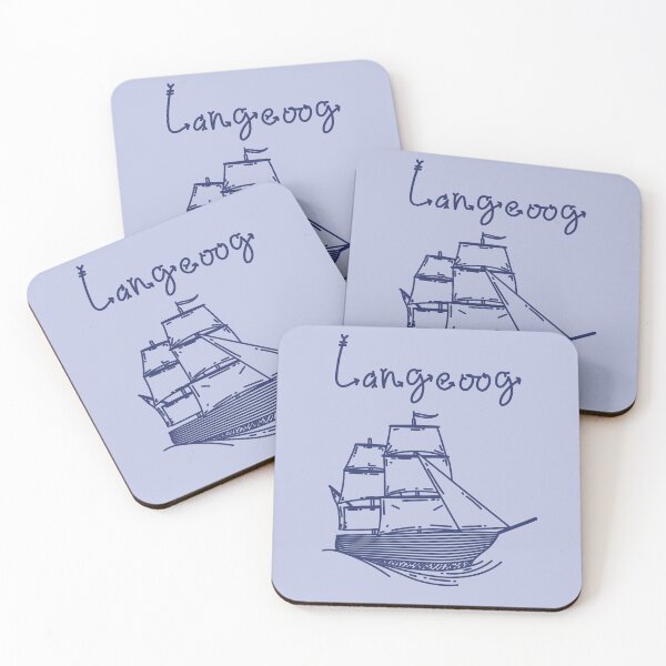 Item preview, Langeoog holiday North Sea island blue sailing ship designed and sold by Denis Rösler.