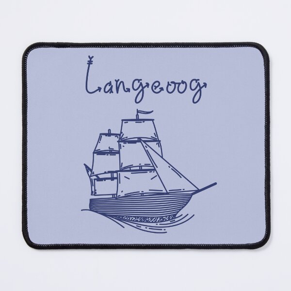 Item preview, Langeoog holiday North Sea island blue sailing ship designed and sold by Denis Rösler.