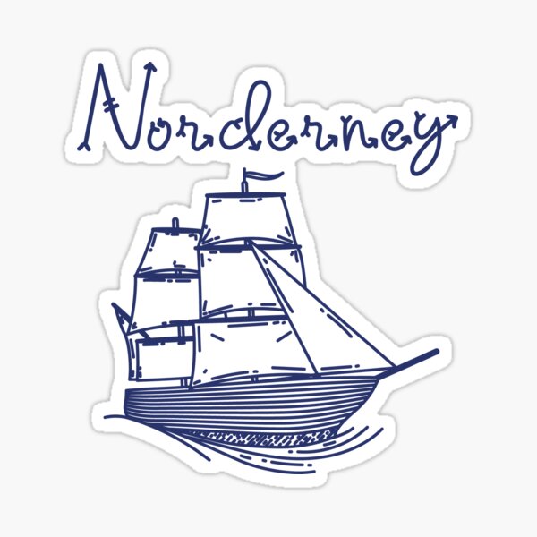 Item preview, Norderney vacation north sea island blue sailing ship designed and sold by Denis Rösler.