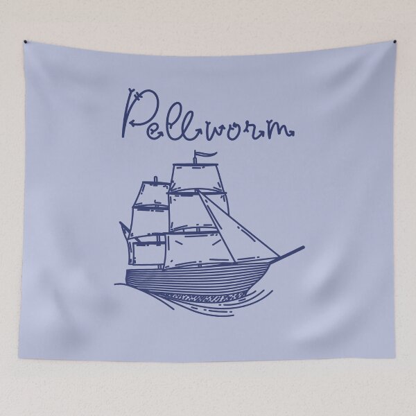 Item preview, Pellworm holiday North Sea island blue sailing ship designed and sold by Denis Rösler.
