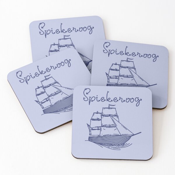 Item preview, Spiekeroog holiday North Sea island blue sailing ship designed and sold by Denis Rösler.
