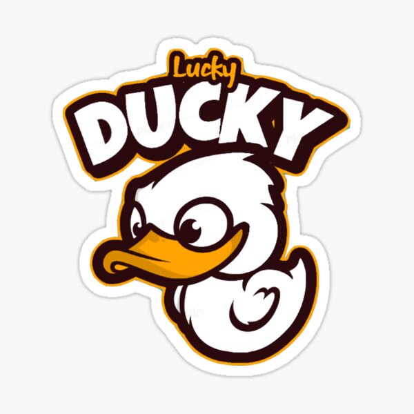 "Lucky Ducky" Sticker by HendrixEm Redbubble