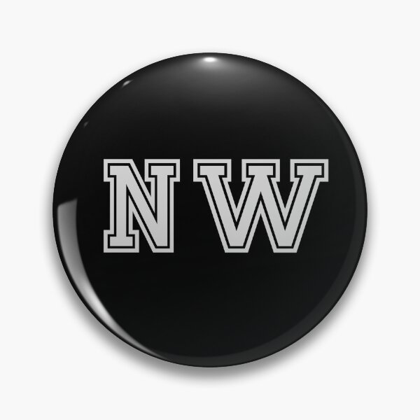 Item preview, N.W. Varsity Initials | Varsity Letters | Black And White | Personalised Gifts designed and sold by Avo And Sriracha.