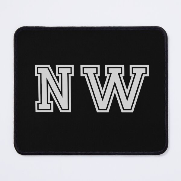 Item preview, N.W. Varsity Initials | Varsity Letters | Black And White | Personalised Gifts designed and sold by Avo And Sriracha.