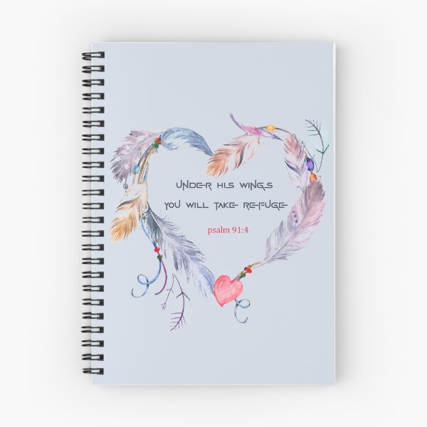 Item preview, Psalm 91:4 Spiral Notebook designed and sold by crafts-gift.