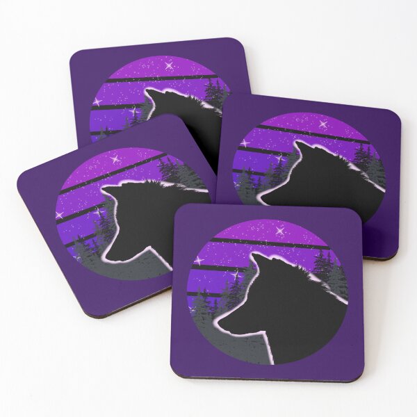 Item preview, Night retro wolf designed and sold by orchidgd.