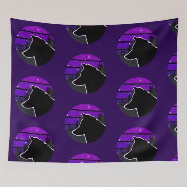 Item preview, Night retro wolf designed and sold by orchidgd.