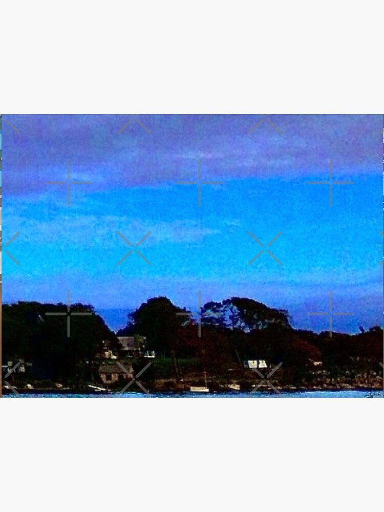 "Purple & Blue Noank Shores View" Sticker by joymover Redbubble