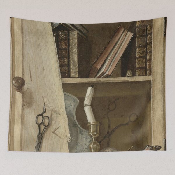 Artikelvorschau, Trompe l'Oeil eines Barber's Cabinet - Vintage Art entworfen und verkauft von RickE.