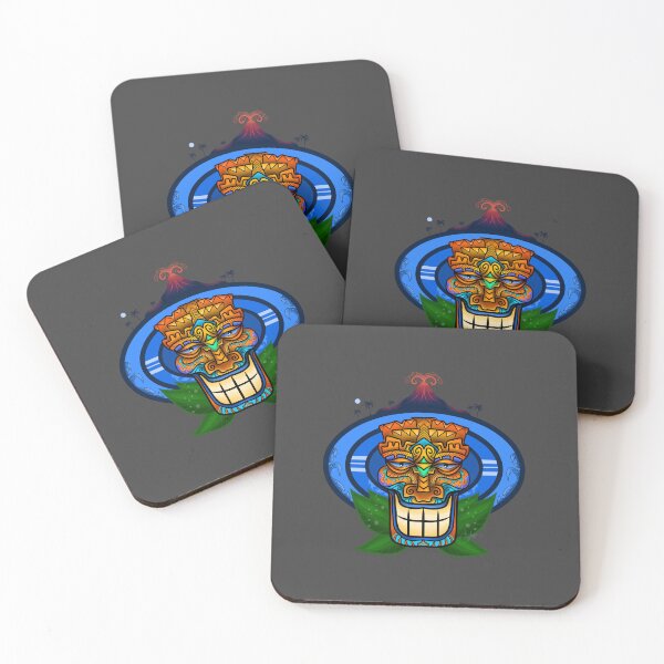 Item preview, Colorful Tiki Face Mask Volcano Logo designed and sold by RaphicSentry.