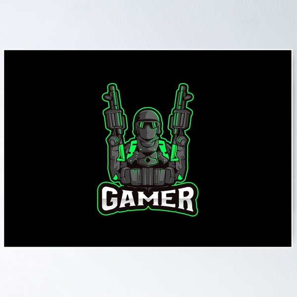 Item preview, Gamer with Soldier holding two Grenade Launchers designed and sold by PRIVARSHU.
