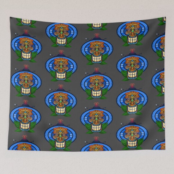 Item preview, Colorful Tiki Face Mask Volcano Logo designed and sold by RaphicSentry.